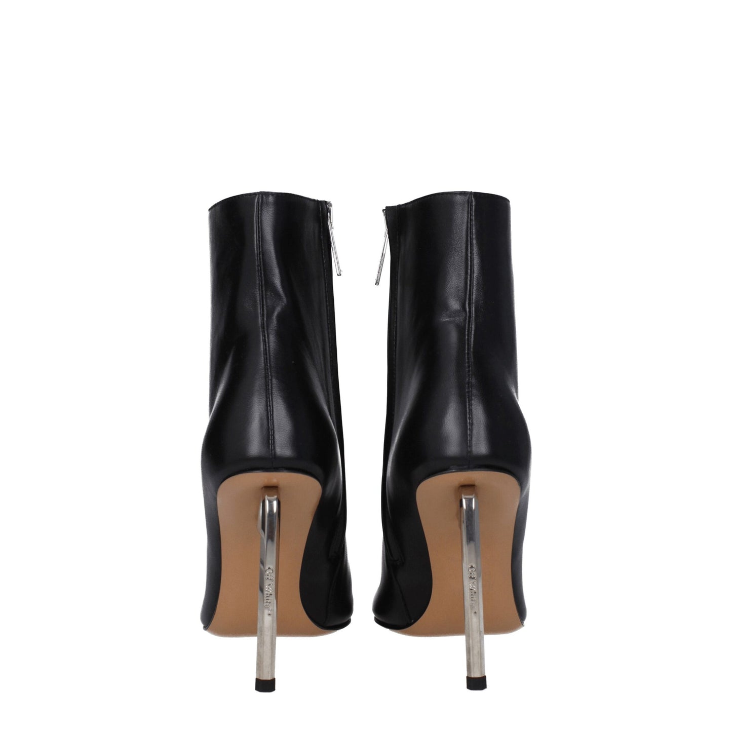 Off-White – Schwarze Lederstiefeletten
