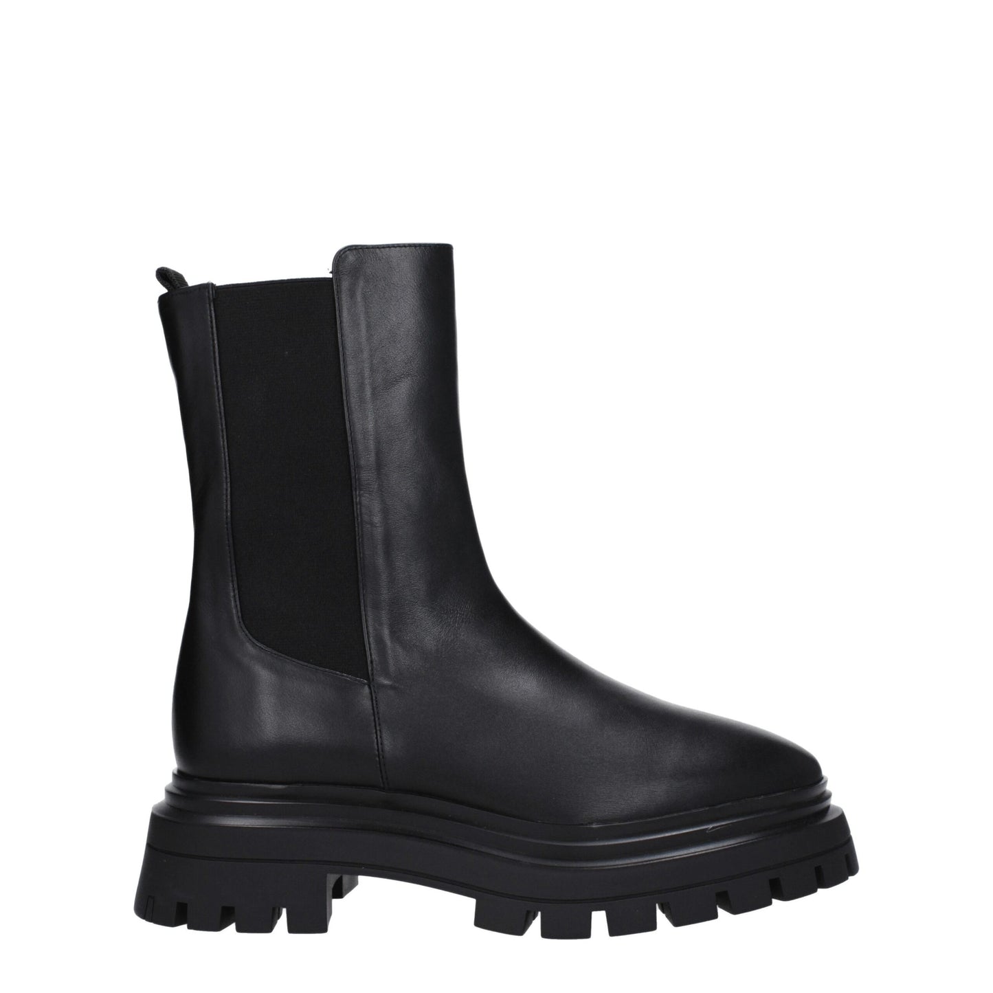 Stuart Weitzman – Schwarze Lederstiefeletten