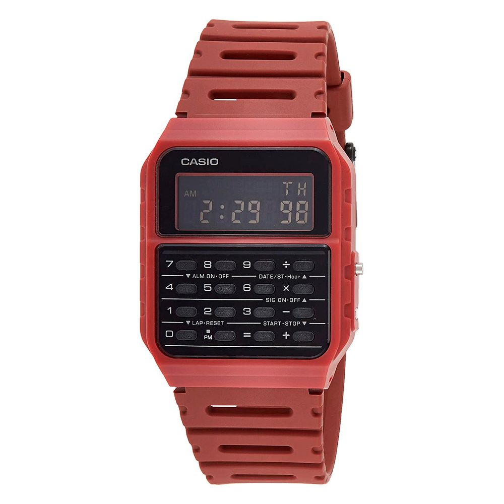 Casio-Armbanduhr aus rotem Harz