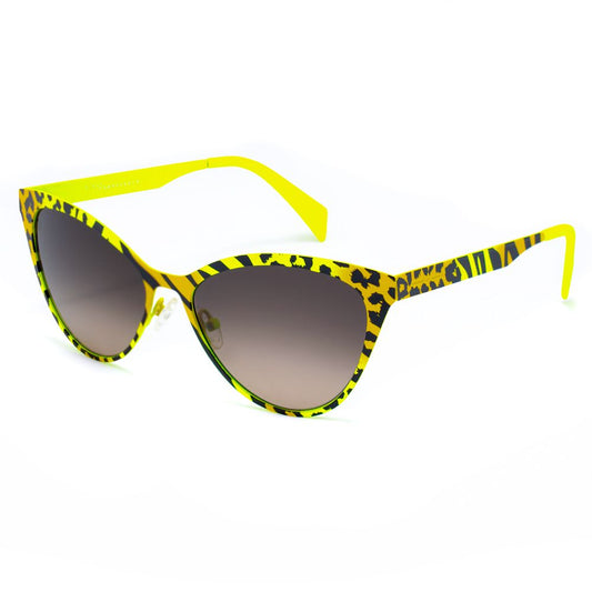 Gelbe Metallsonnenbrille von Italia Independent