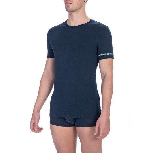 Bikkembergs Herren-T-Shirt aus schwarzer Baumwolle