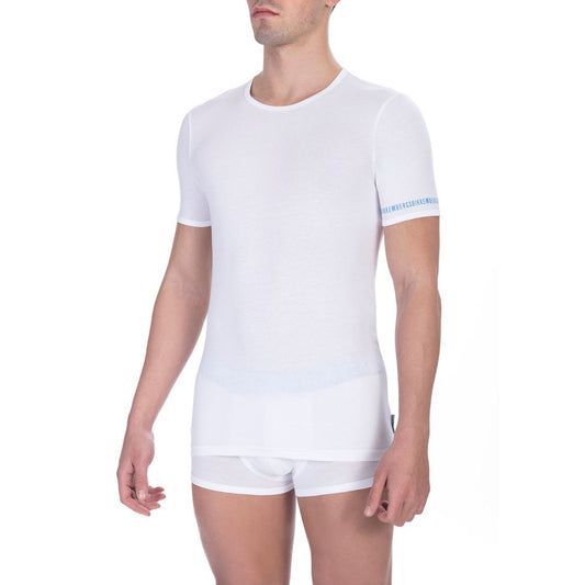 Bikkembergs Herren-T-Shirt aus weißer Baumwolle