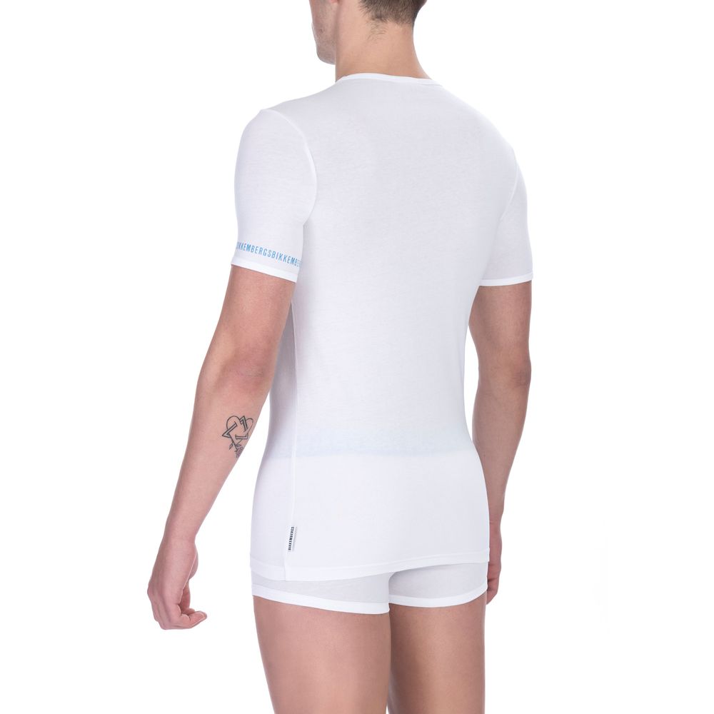 Bikkembergs Herren-T-Shirt aus weißer Baumwolle