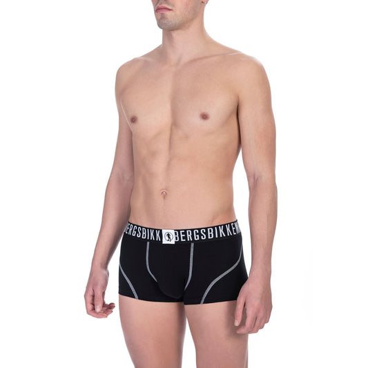 Bikkembergs Herren-Unterhosen im Doppelpack aus schwarzer Baumwolle