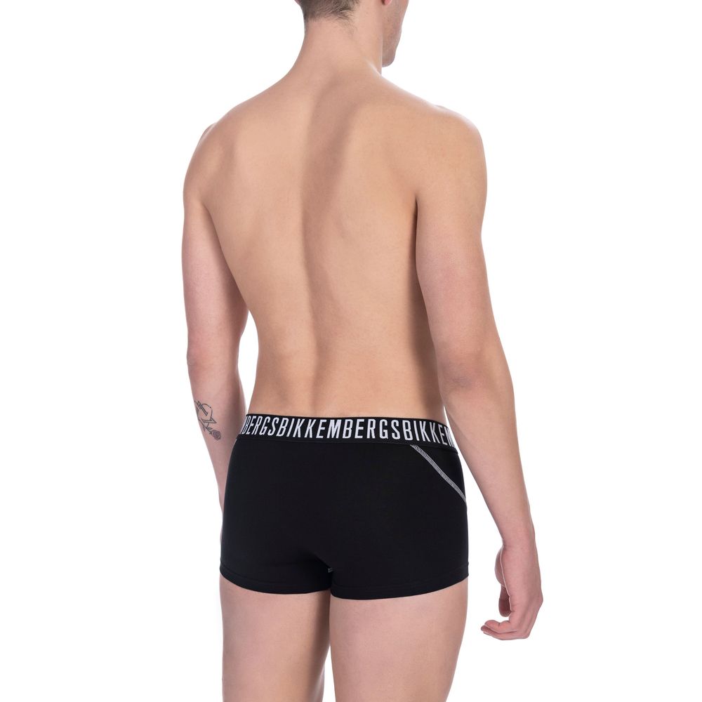 Bikkembergs Herren-Unterhosen im Doppelpack aus schwarzer Baumwolle