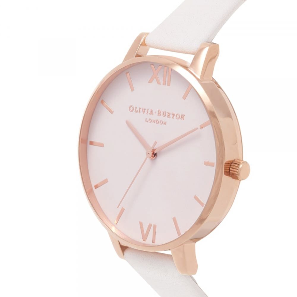 Olivia Burton – Weiße Kunstlederuhr