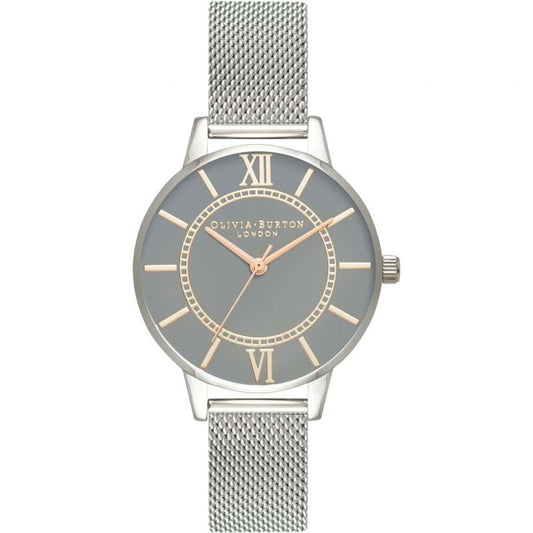 Olivia Burton – Silberne Edelstahluhr