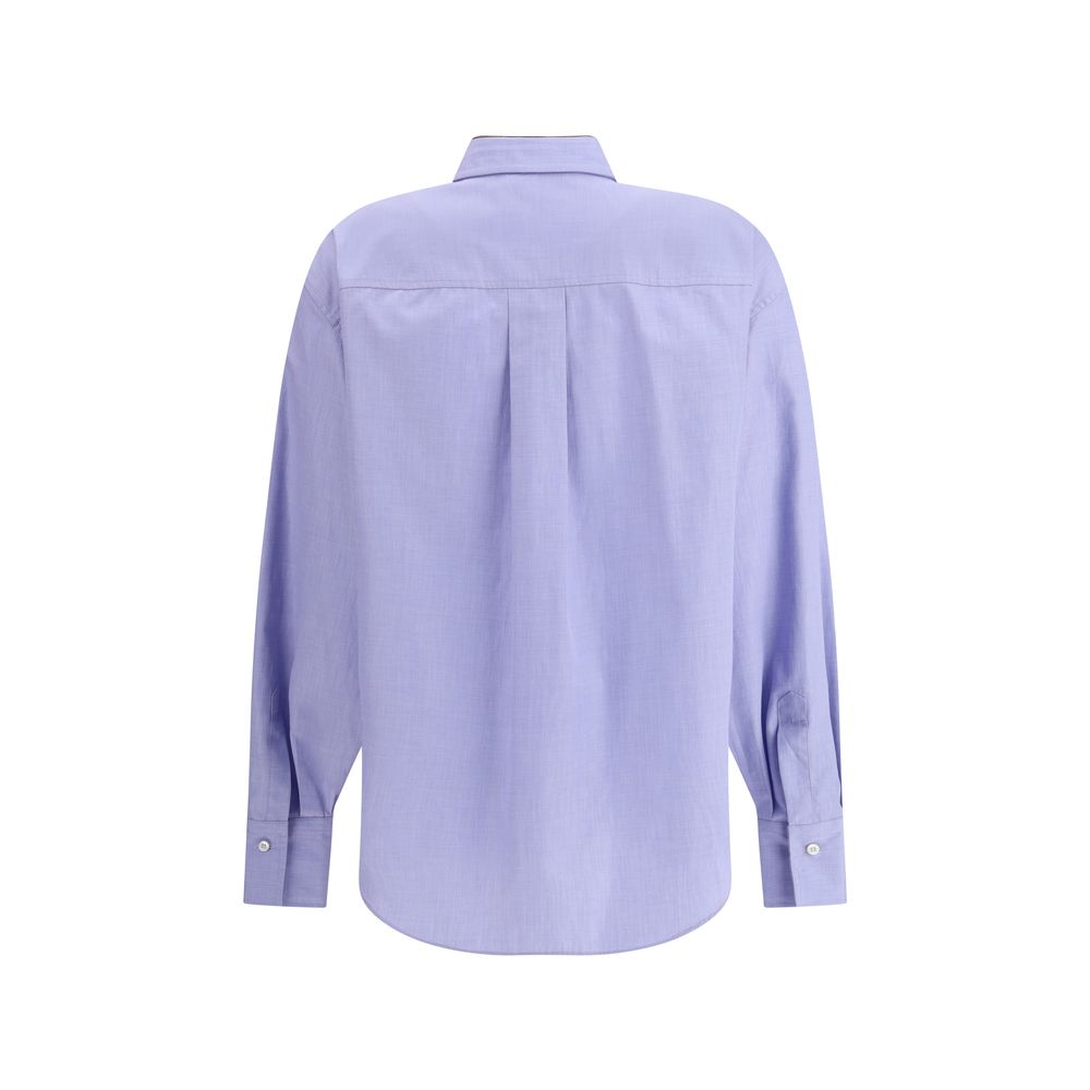 Brunello Cucinelli Light Blue Cotton Dress Shirt