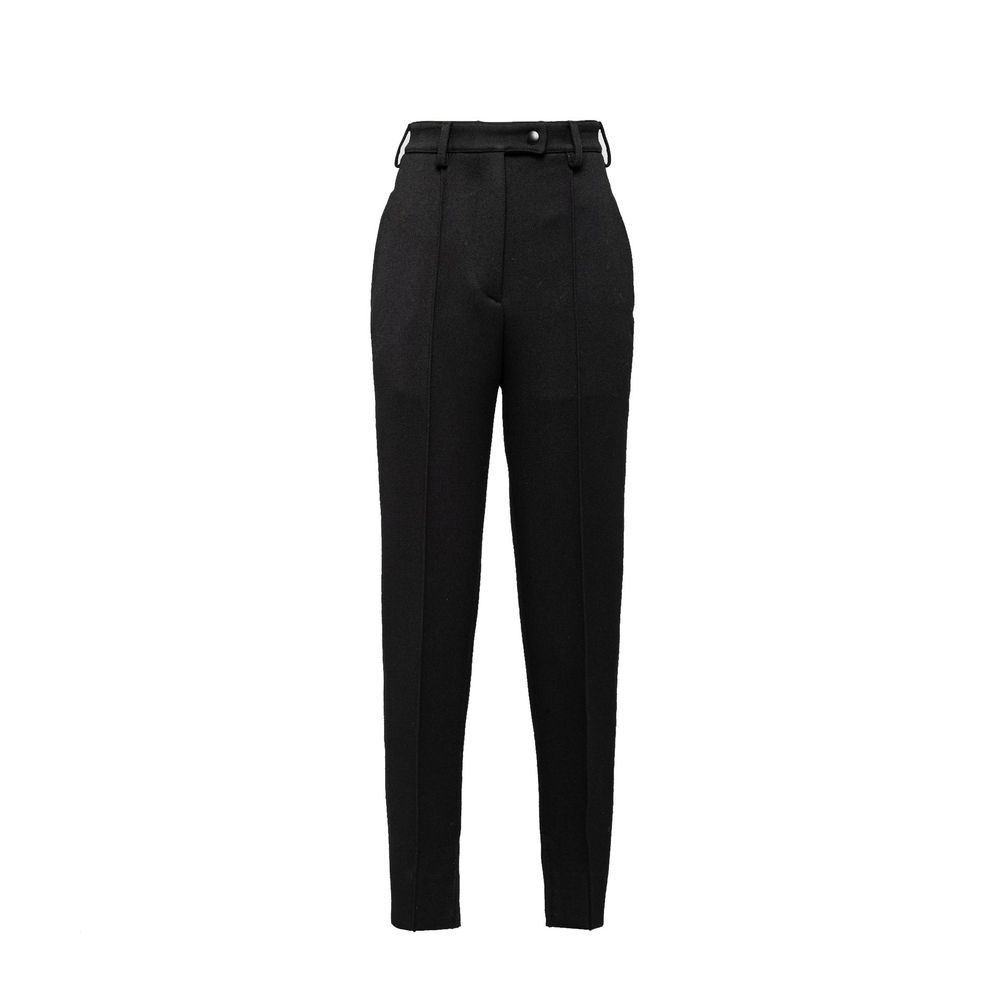 Prada Black Virgin Wool Dress Pants