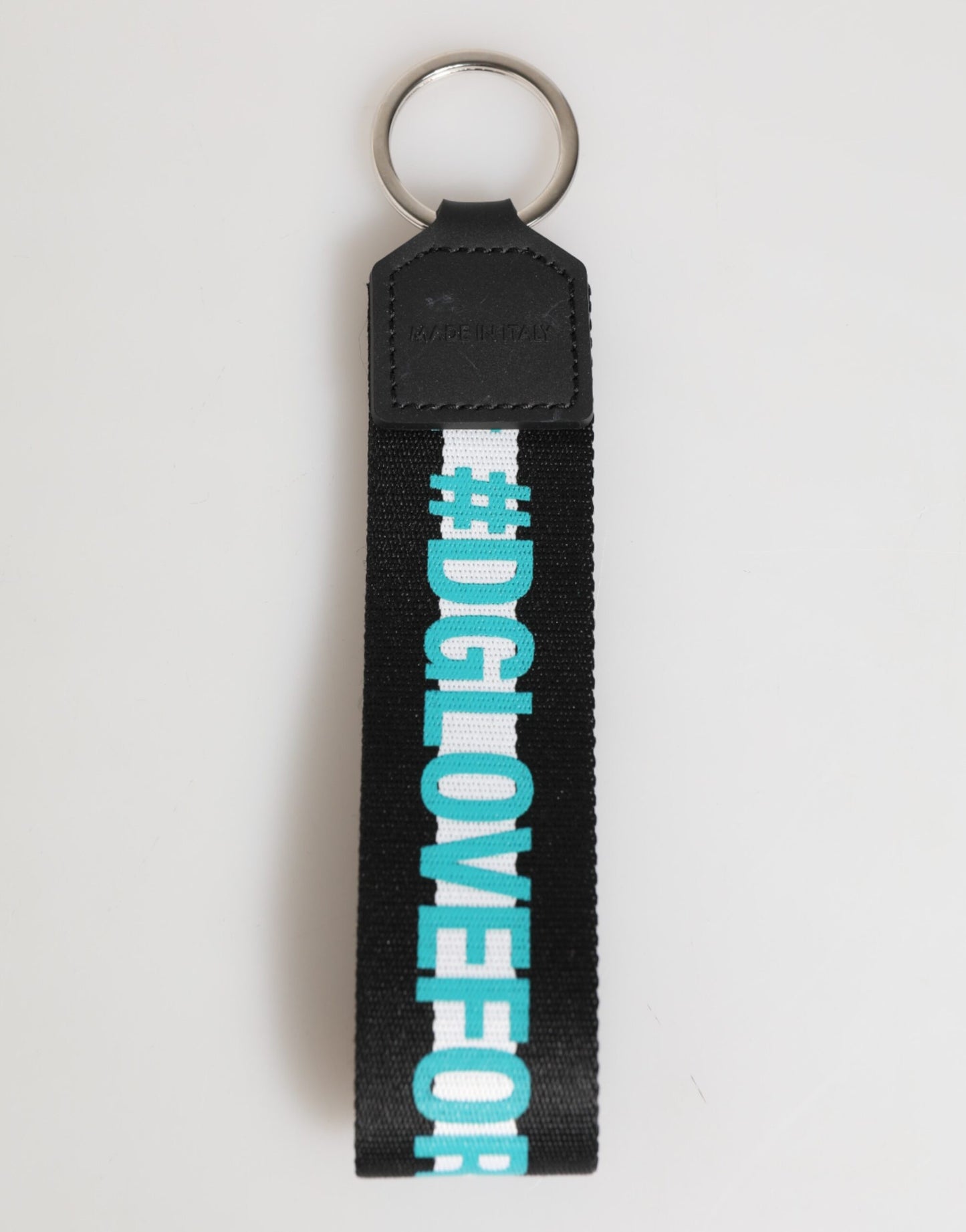 Dolce &amp; Gabbana Schlüsselanhänger mit mehrfarbigem Logo aus Polyester und Messing