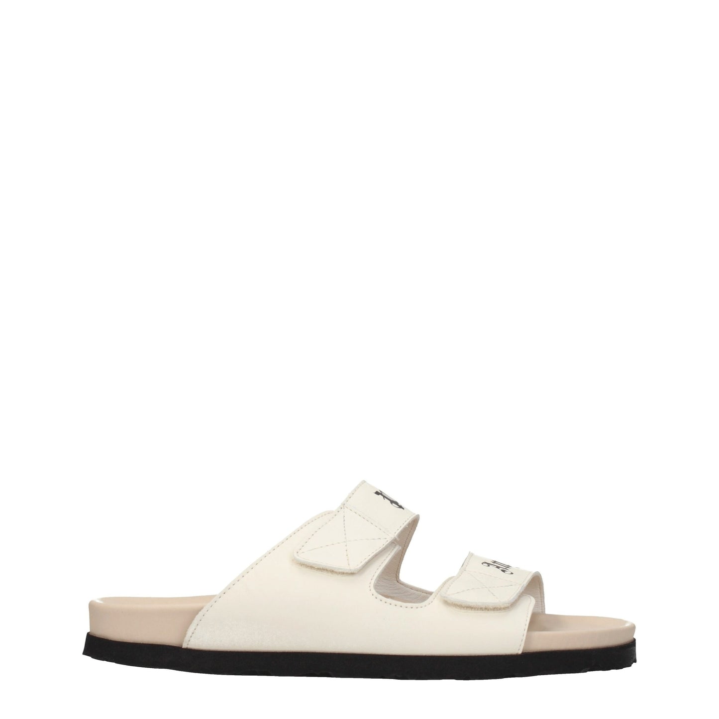 Palm Angels – Beigefarbene Hausschuhe aus Leder