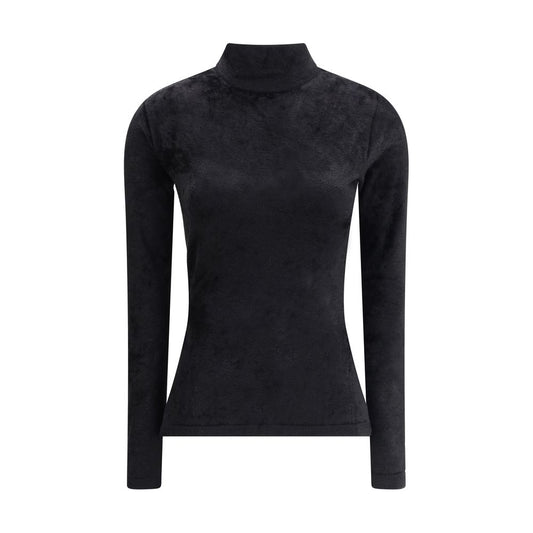 Versace Chenille Top mit Halbkragen