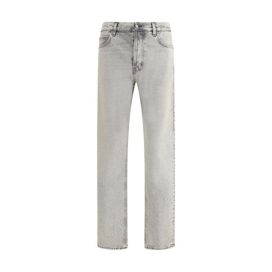 Haikure Light Blue Cotton Straight-Leg Jeans