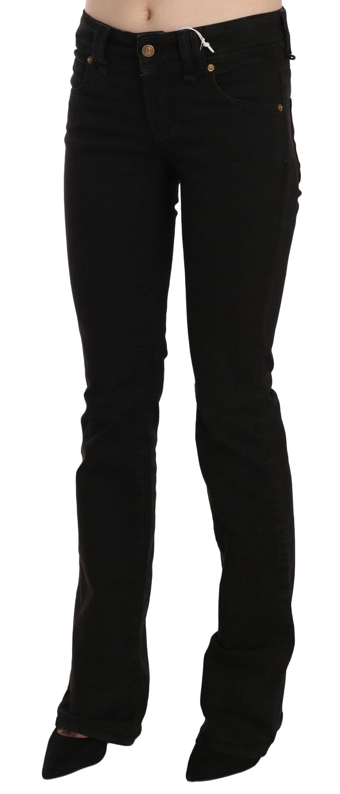 John Galliano Schwarze Jeans mit niedriger Taille und schmalem Bein 