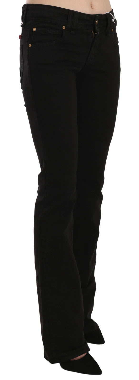 John Galliano Schwarze Jeans mit niedriger Taille und schmalem Bein 