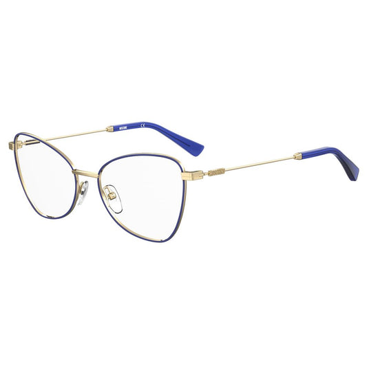 Moschino Blaue Metallrahmen