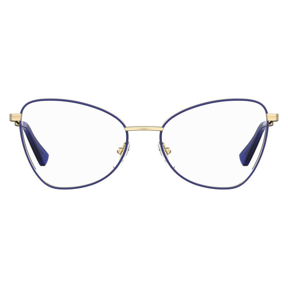 Moschino Blaue Metallrahmen