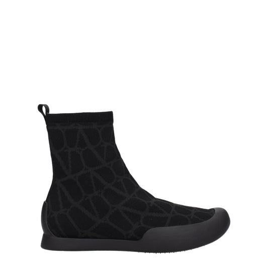 Valentino Garavani – Hohe Sneakers aus schwarzem Stoff
