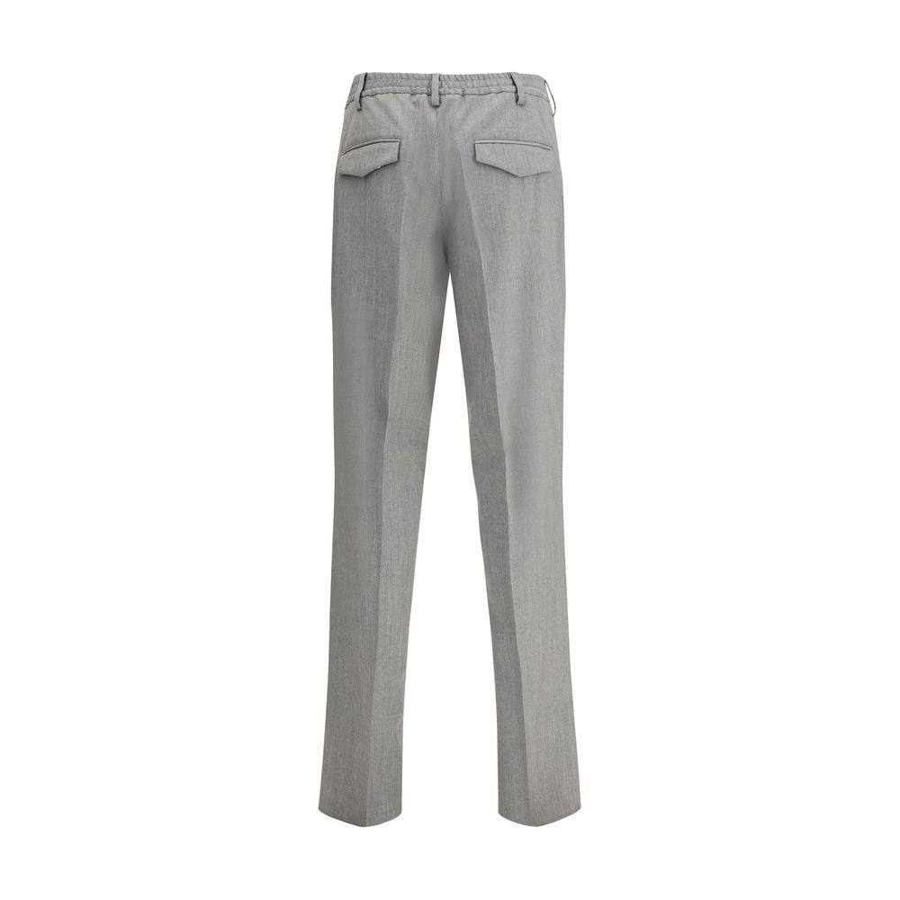Lardini Gray Fleece Wool Chino Pants