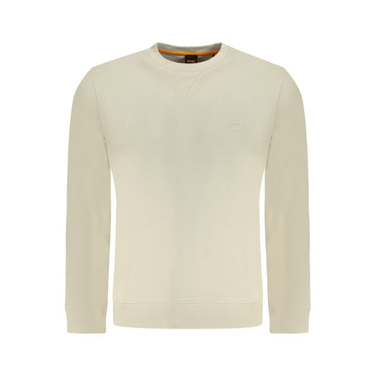 Beigefarbener Baumwollpullover von Hugo Boss