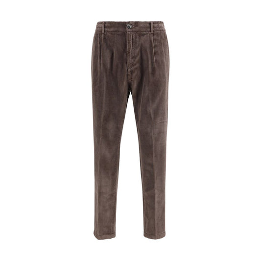 Cruna Brown Cotton Casual Pants