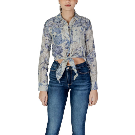 Guess Blue Polyester Shirt