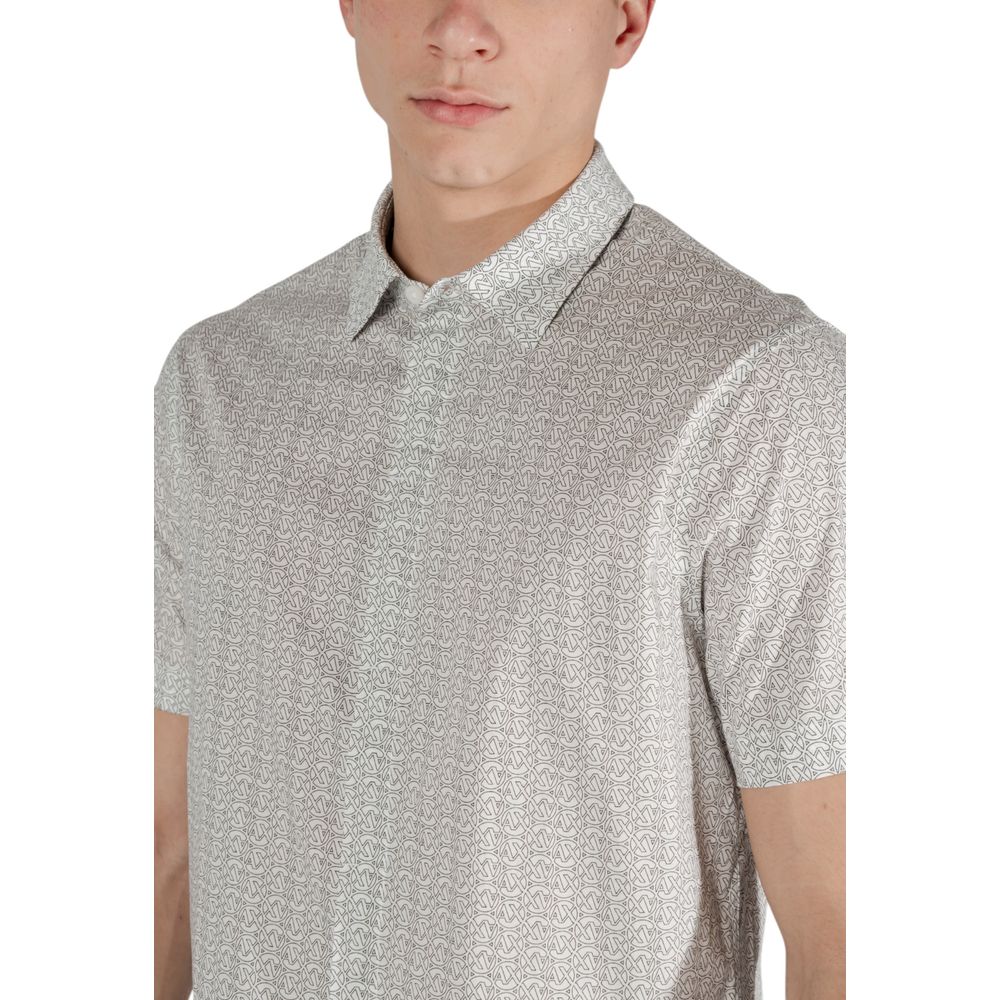 Armani Exchange Cream Cotton Shortsleeve