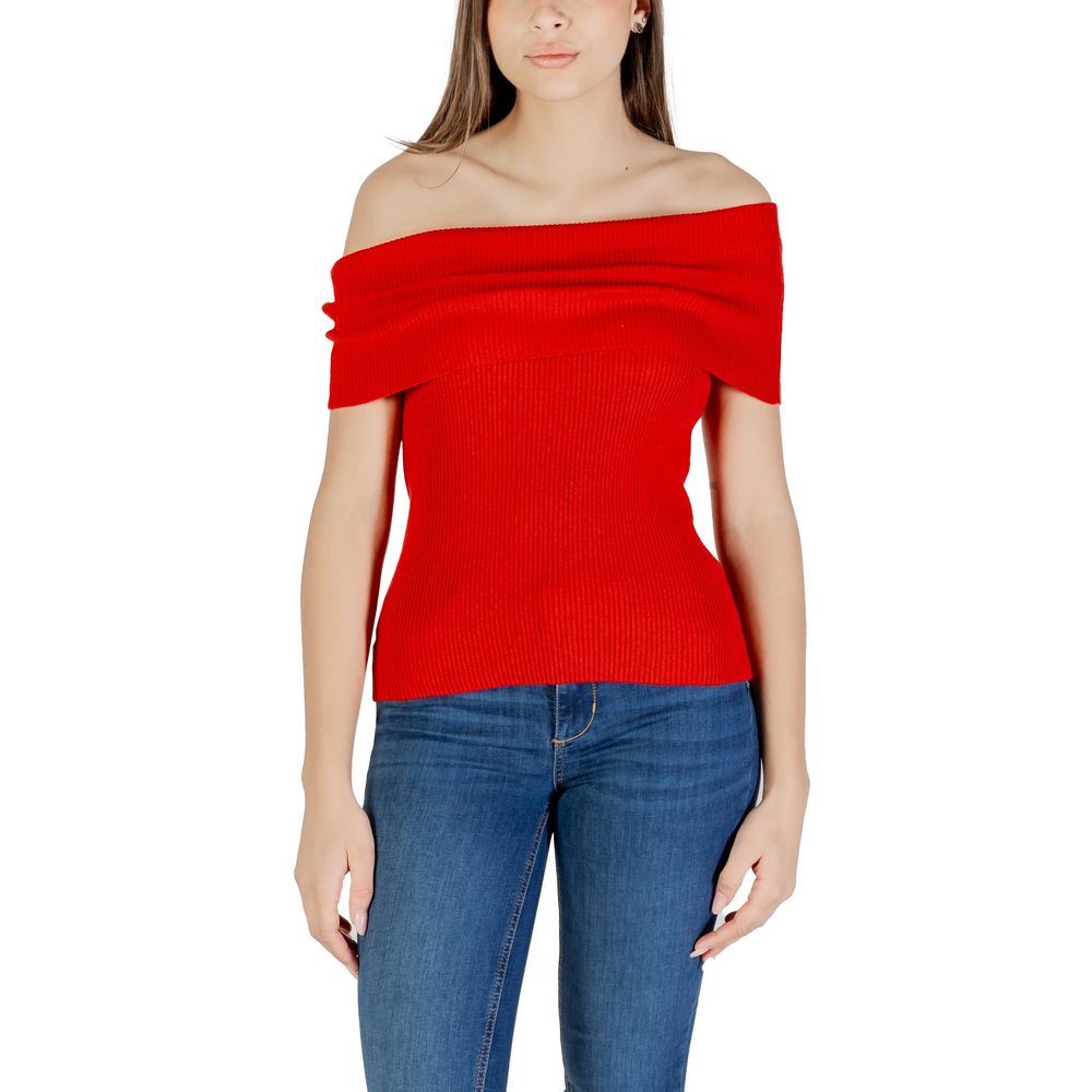 Only Red Polyester Sweater