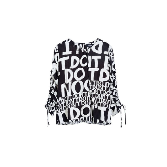 Desigual Black Viscose Blouse