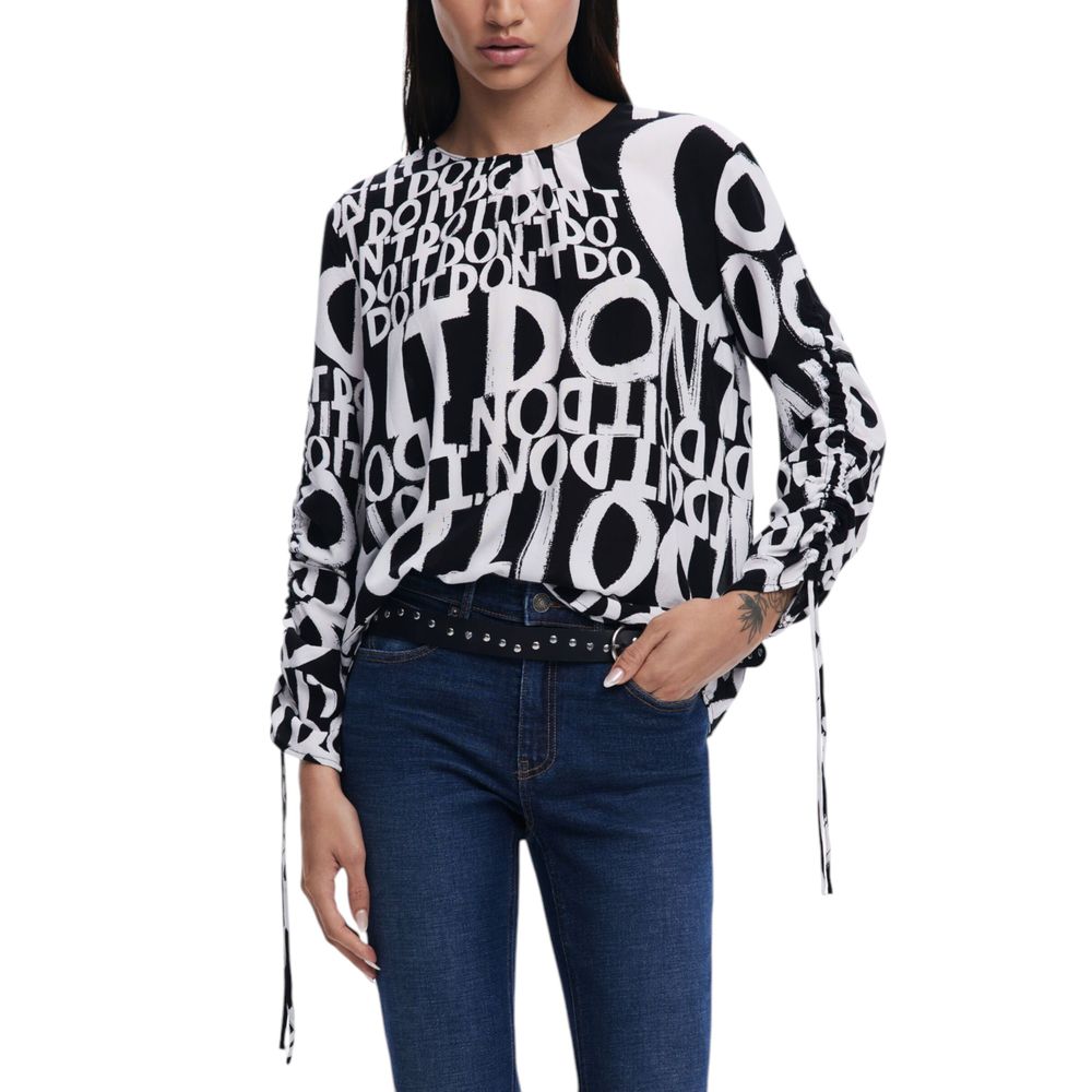 Desigual Black Viscose Blouse