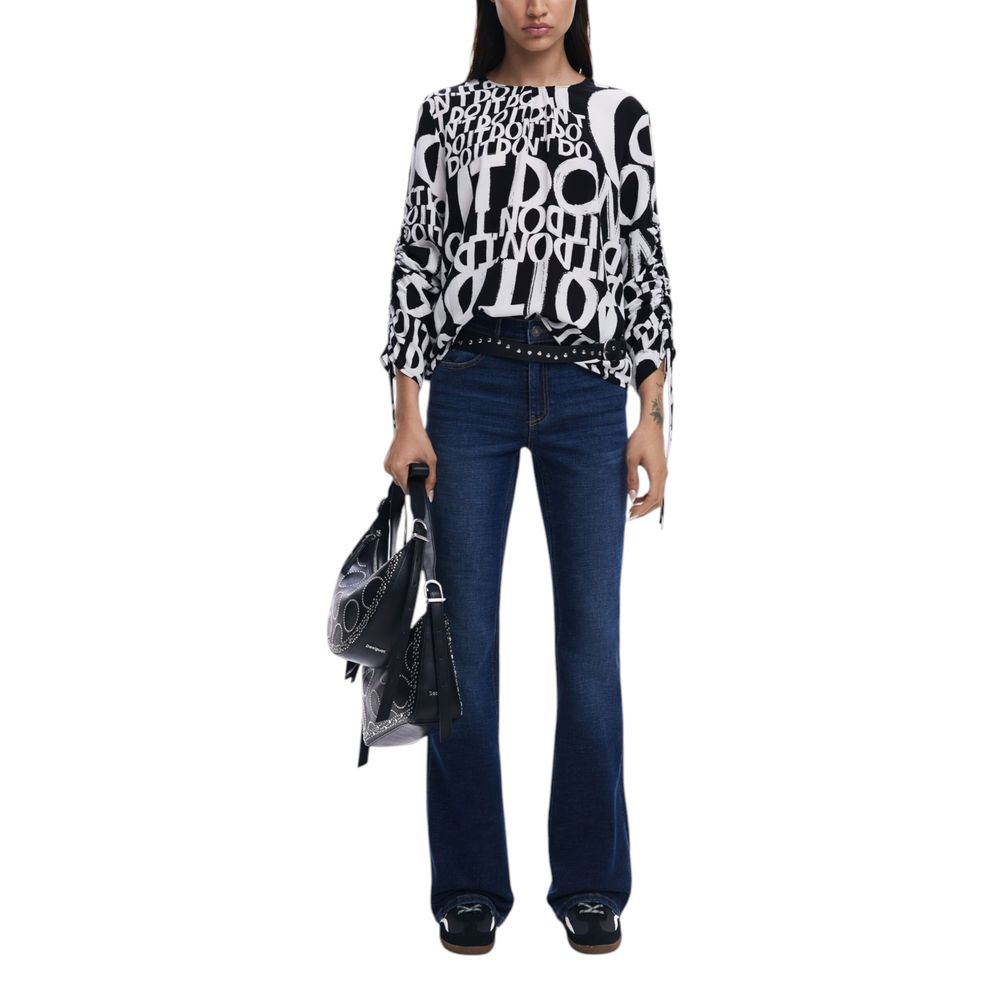 Desigual Black Viscose Blouse