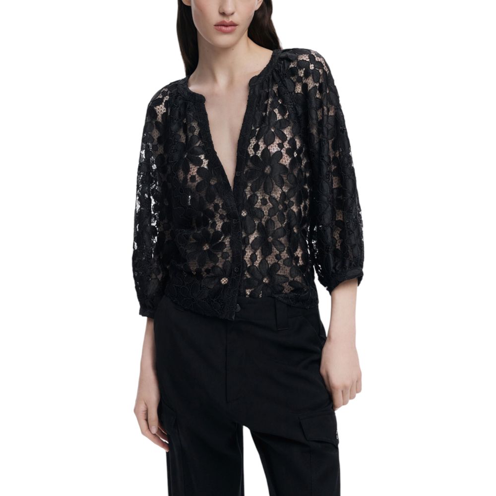 Desigual Black Polyester Blouse