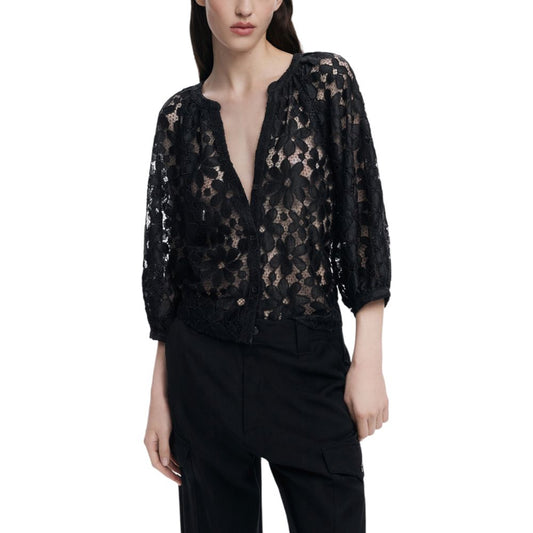 Desigual Black Polyester Blouse