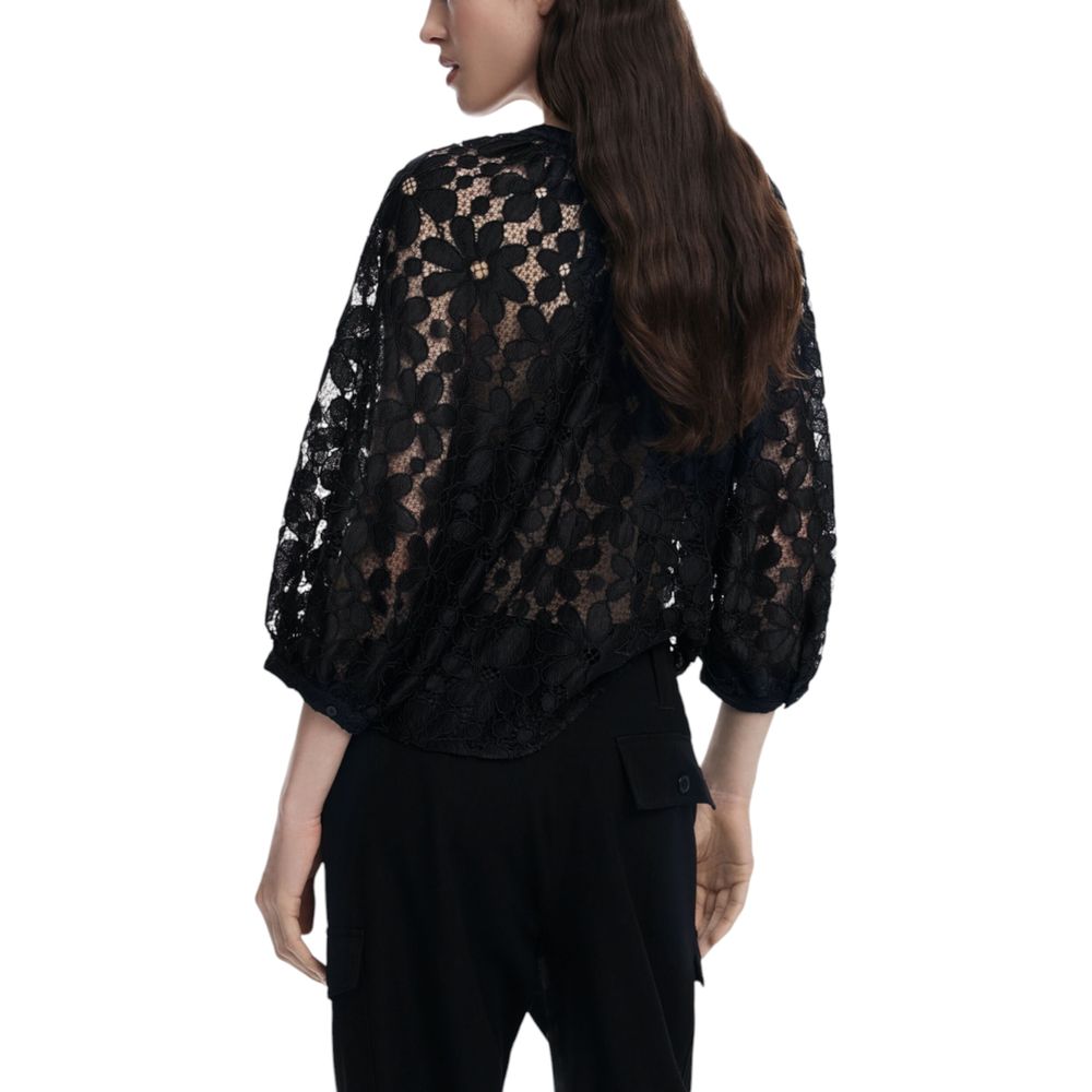 Desigual Black Polyester Blouse