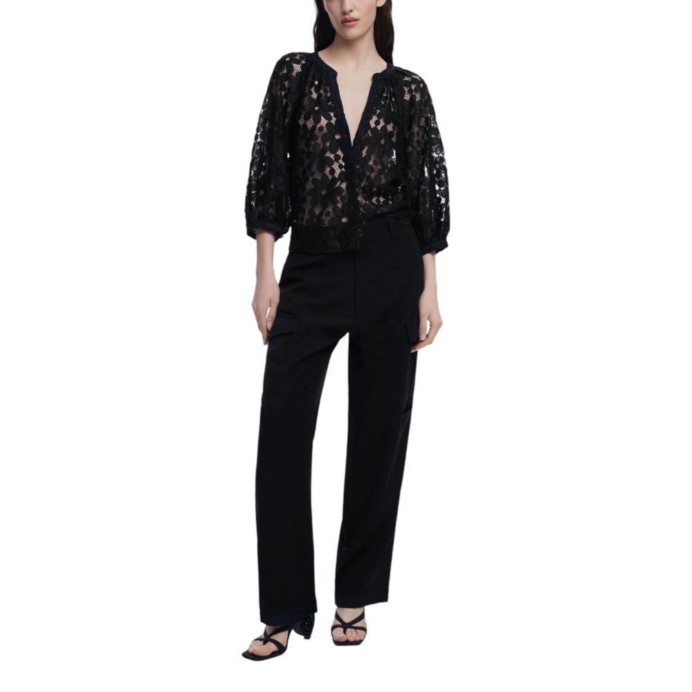 Desigual Black Polyester Blouse