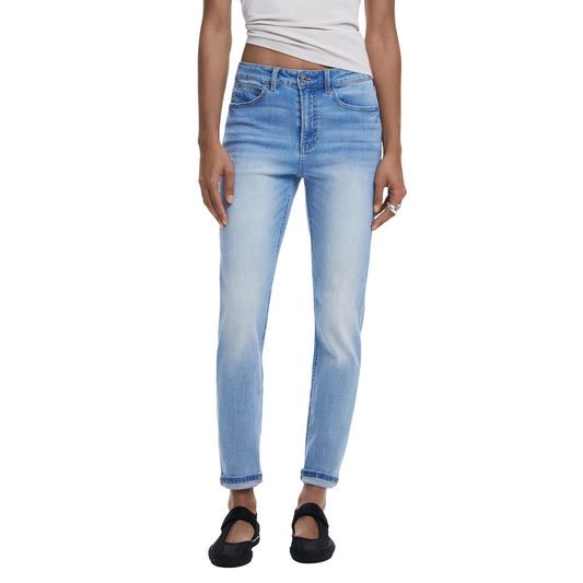 Desigual Light Blue Cotton Skinny Jean