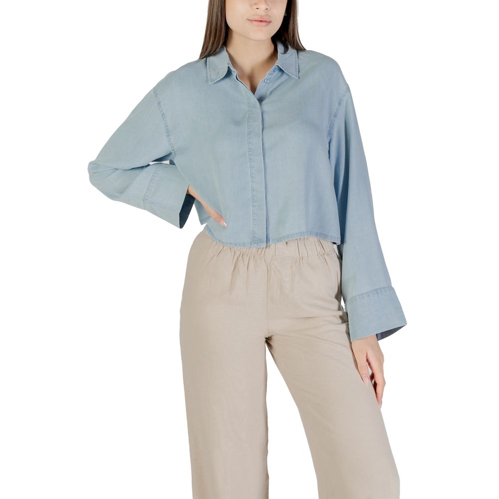 Only Light Blue Lyocell Shirt