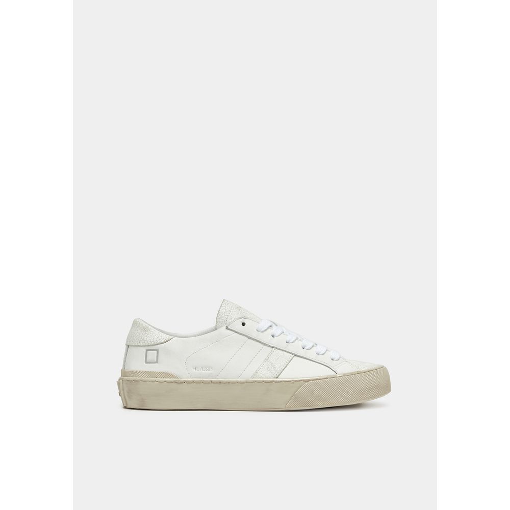 D.A.T.E White Leather Sneaker