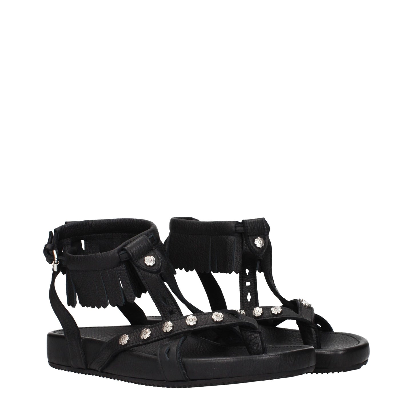 Isabel Marant Black Leather Sandals