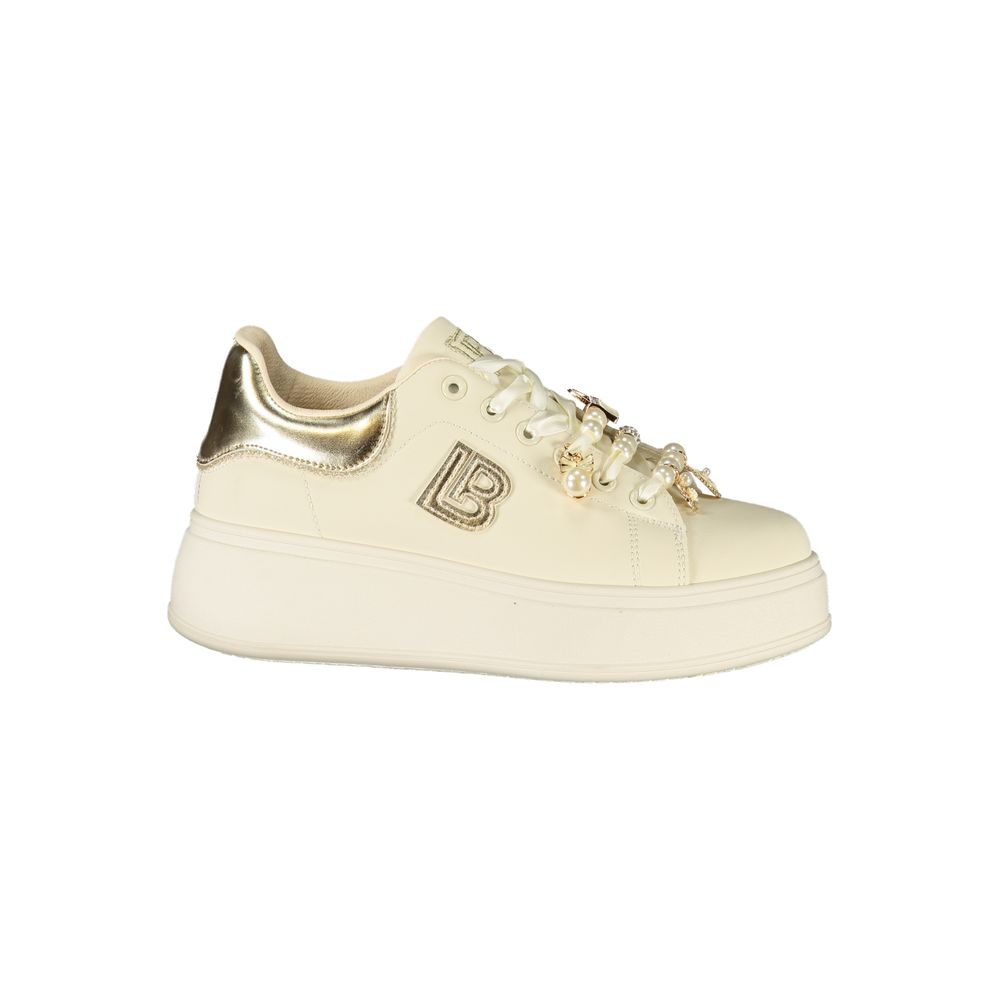 Laura Biagiotti Beige Polyester Women Sneaker