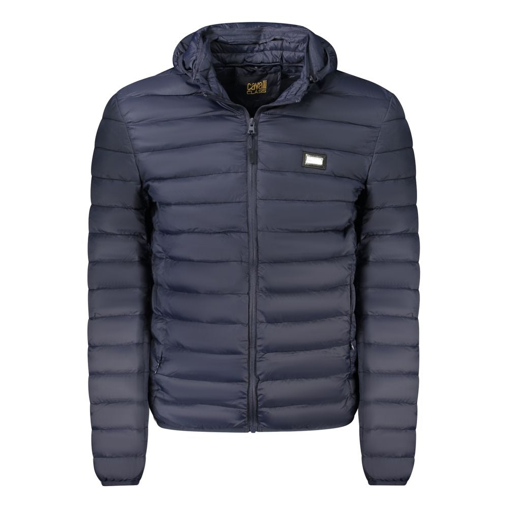 Cavalli Class Blue Polyester Men Jacket