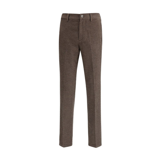Cruna Brown Cotton Casual Pants