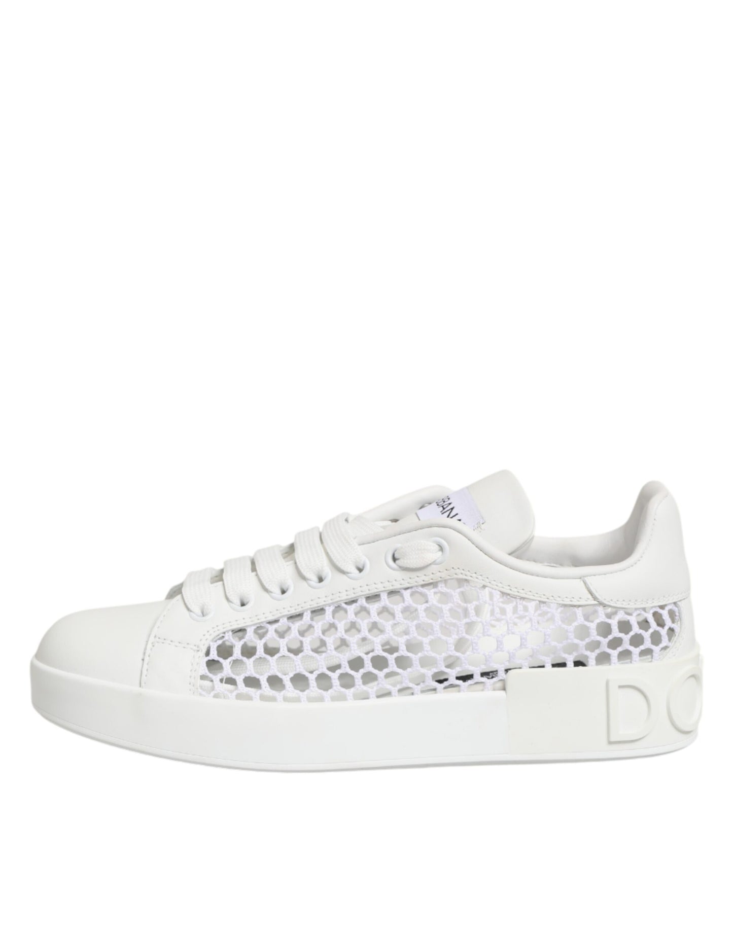 Dolce & Gabbana White Mesh Inserts Low Top Sneakers Shoes