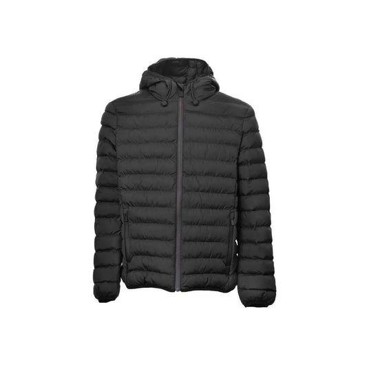 Suns Black Polyester Men's Quilted Jacket