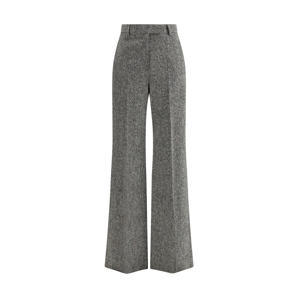 Valentino Bottonato Natté Wool Trousers