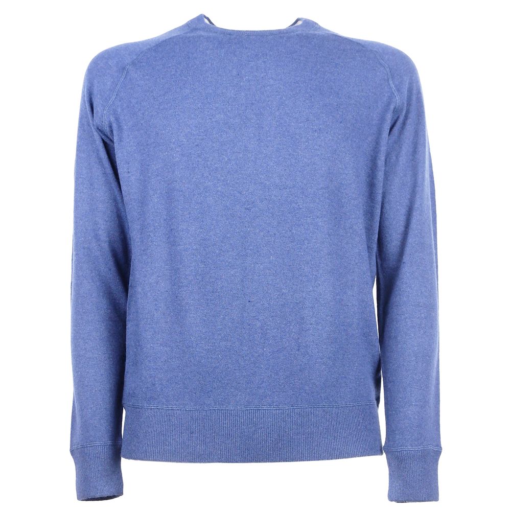 Emilio Romanelli Blue Cashmere Men Sweater