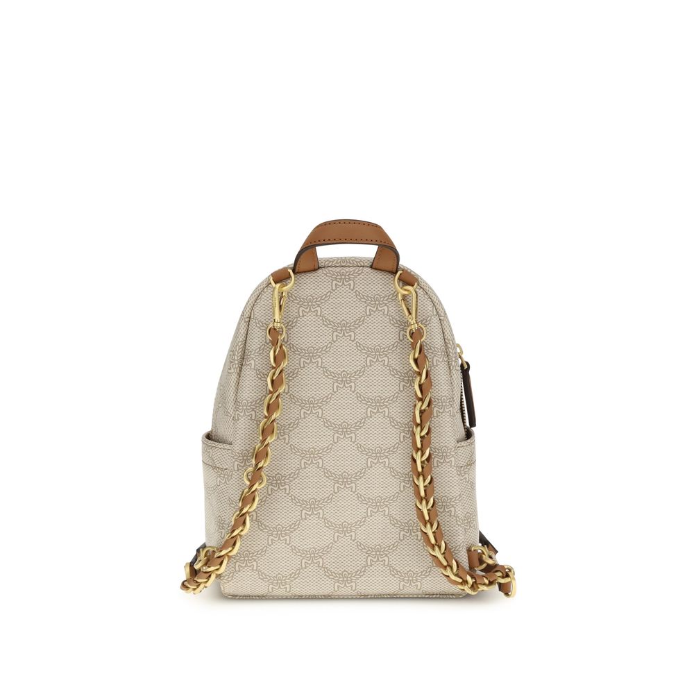 MCM Beige Polyethylene Backpack