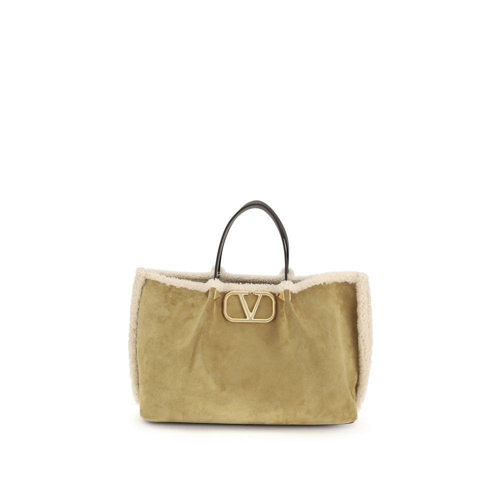 Valentino Garavani Beige Leather Shoulder Bag