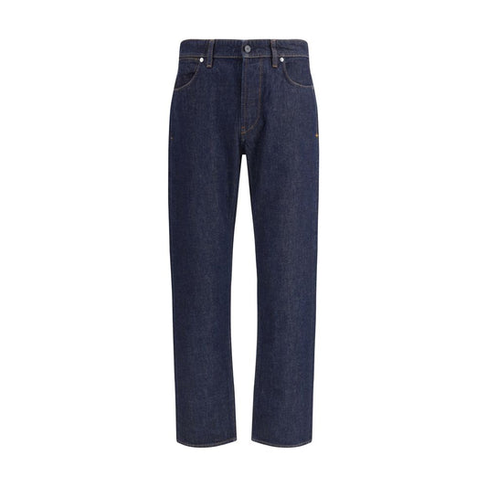 Stone Island Blue Cotton Cropped Jeans