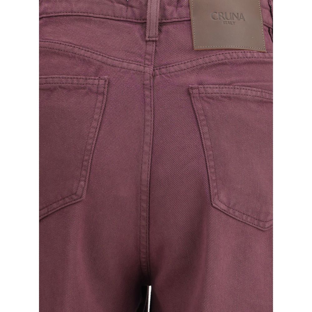 Cruna Purple Tencel Relaxed Fit Jeans